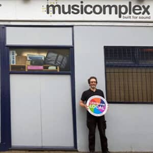 Myles with Lewisham Local sign